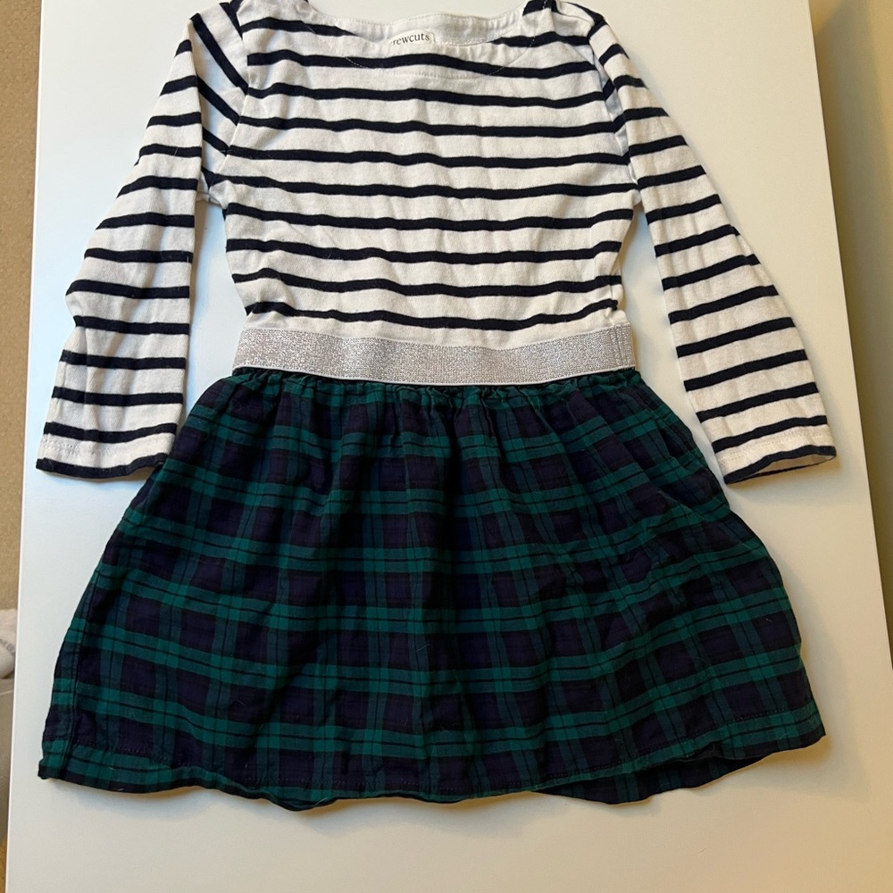 J. Crew Crewcuts Striped/Plaid‎ Dress